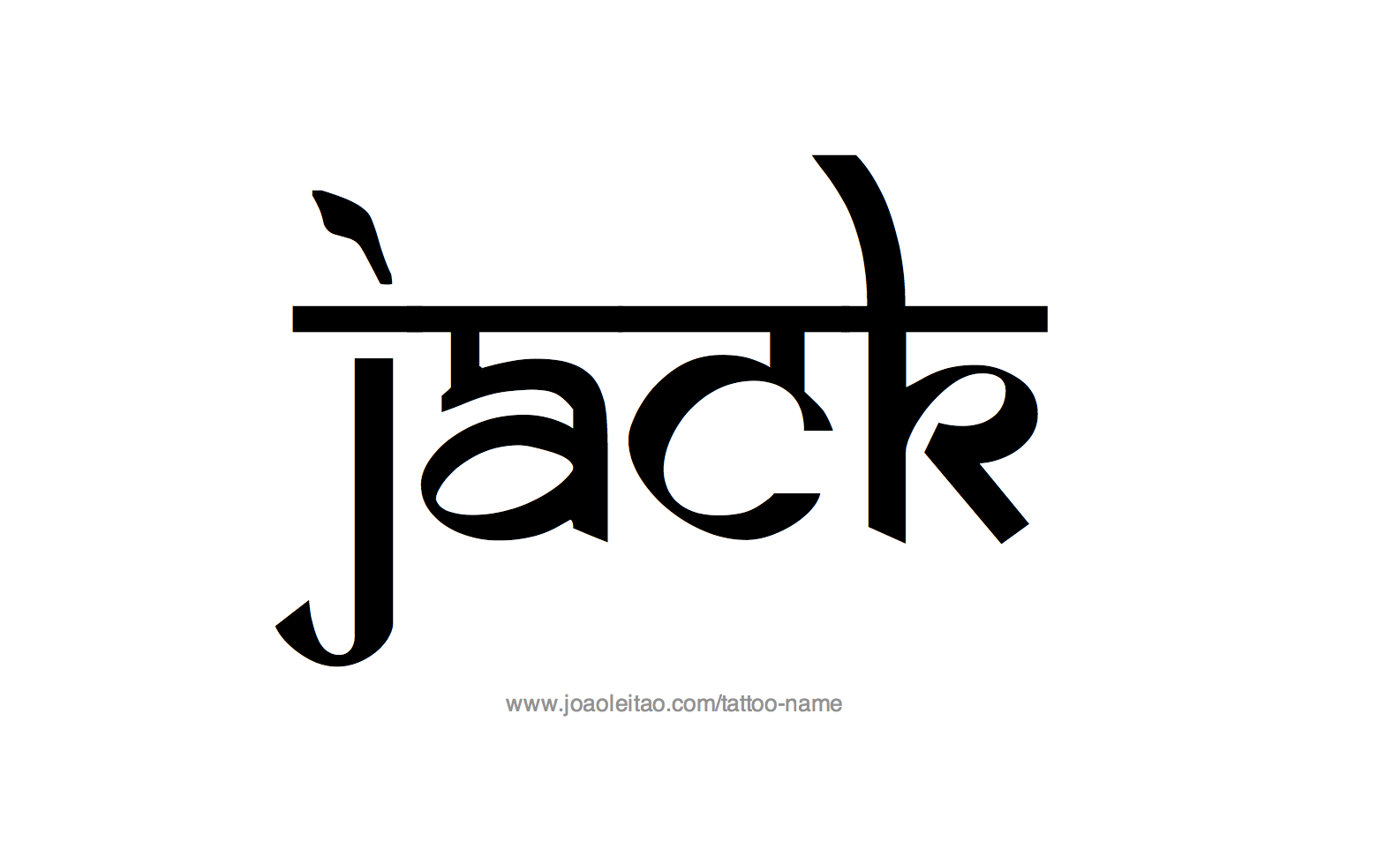 Jack Name Tattoo Designs